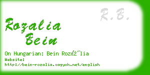 rozalia bein business card